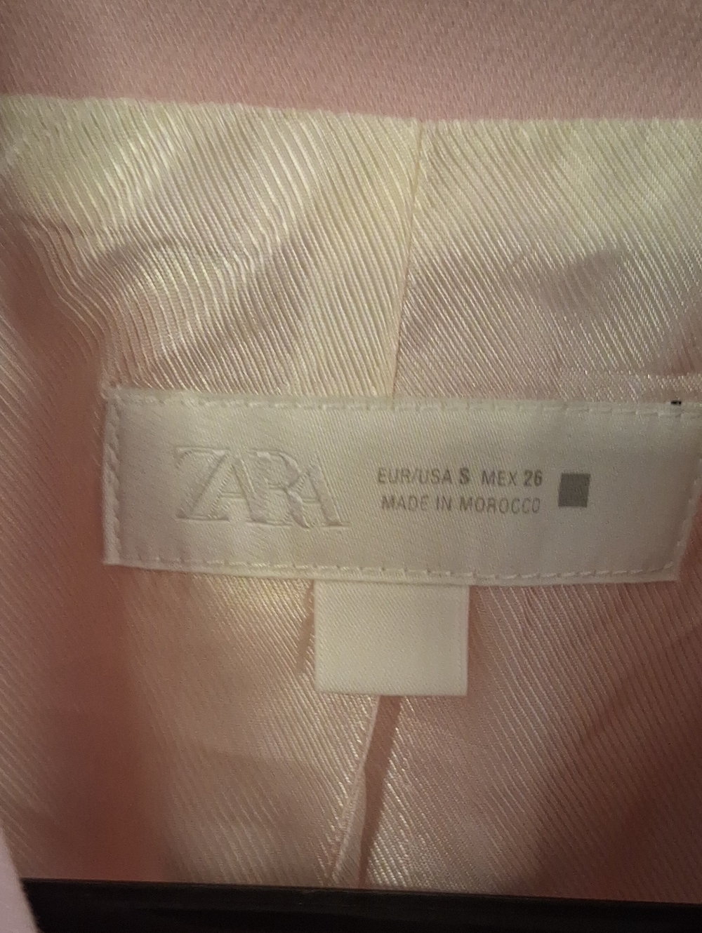 Zara Double Breasted Pink Blazer Size Small - Picture 4 of 8